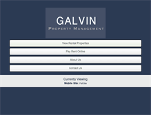 Tablet Screenshot of galvinproperty.com
